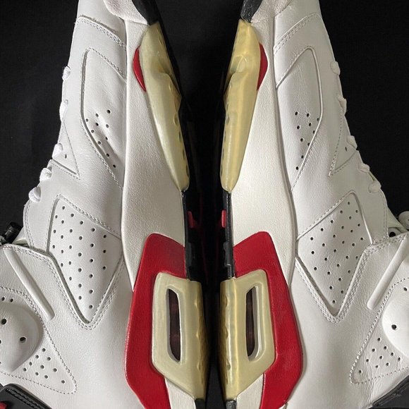 2010 Nike Air Jordan 6 VI Retro Bulls White Red Size 14 DS New OG Box 384664 102 main image 7